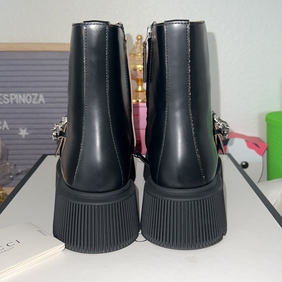 Gucci Dionysus Hunder Cordovan Lux Tiger head lug sole boots - Picture 5 of 6